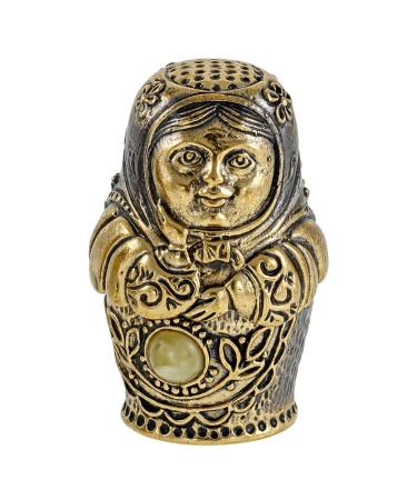 Фигурка из латуни Наперсток Матрешка Шкатулка 30х40 мм. арт. 2649