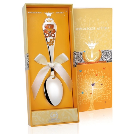 Детская ложка "Мишка" с эмалью Артикул: 442ЛЖ05008, магазин 