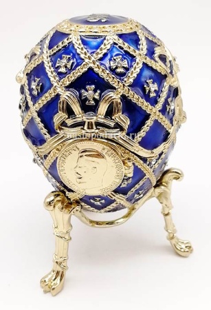 Яйцо фаберже под фото 9 см. арт. 986223 