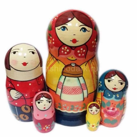 Матрешка Хлеб с солью 18см 5 мест арт. 1018017