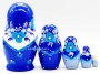 Матрешка сине-белая 5 мест 11 см. арт. 436787