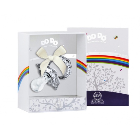 Тактильная пустышка серебро DO DO