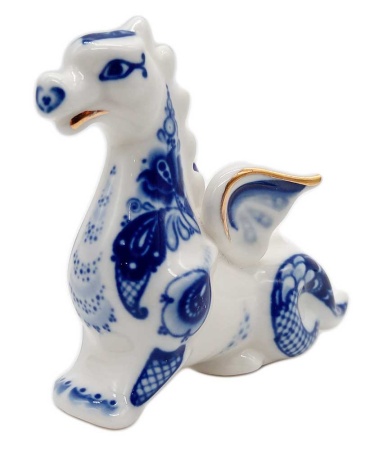 Дракон фигурка под гжель 7 см. арт. 6857278 