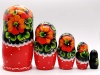 Матрешки Ромашки черн. 5 мест 17 см. арт. 05178