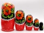 Матрешки Ромашки черн. 5 мест 17 см. арт. 05178