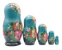Матрешка Тверская бирюзовая 16 см. 5 мест арт. 651264
