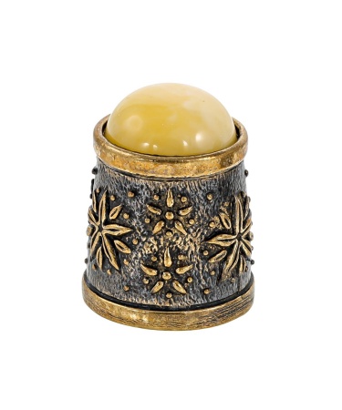 Наперсток Хризантема с кабошоном 18х24 мм. арт. 638