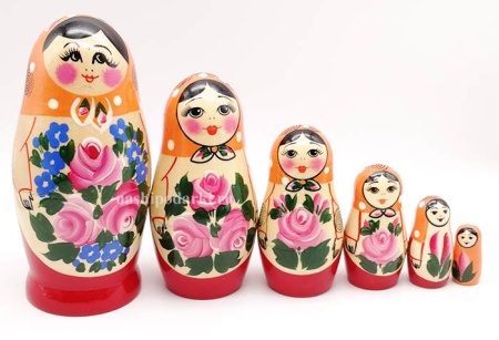 Матрешка семеновская 6 мест 13 см. арт. 5698651