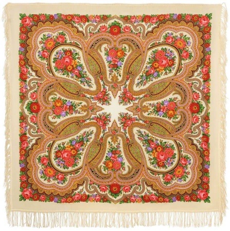 Павлопосадский платок "Любава" 146 см. 1289-1 
