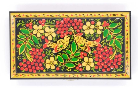 Шкатулка для денег (Хохлома) 18x10x4 см. арт. 438927