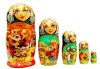 Матрешка золотое яичко 5 мест 17см арт. 33227
