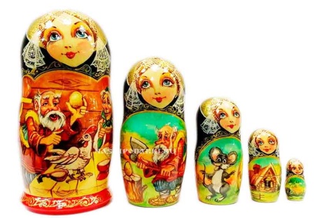 Матрешка золотое яичко 5 мест 17см арт. 33227