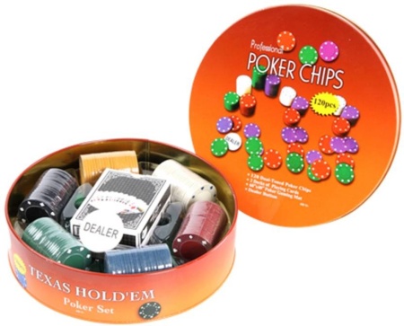 Набор для покера 120 фишек (круглый) Артикул: 4159 