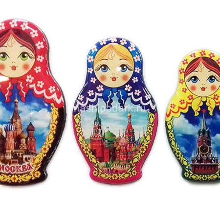 Магниты с Матрешкой 6 шт. 7см Арт. 140219212