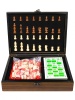 Комплект игр 2 в 1 в деревянном футляре (русское лото, шахматы), 26х19х7 см. Артикул: ИН-6460 