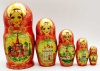 Матрешка "Красная Москва" 19 см. 5 мест арт. 74245
