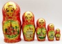 Матрешка "Красная Москва" 19 см. 5 мест арт. 74245
