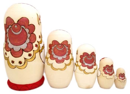 Матрешка жжонка 5 мест 19см арт. 852533