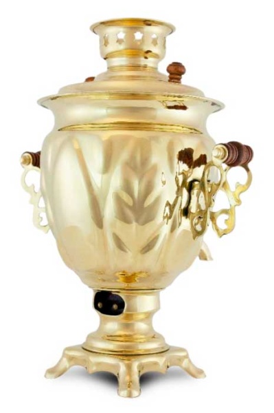 картинка Самовар электрический 3 литра золотистый-латунь "Желудь" арт. 567833 Москва