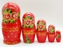 Матрешка "Красная Москва" 19 см. 5 мест арт. 74245