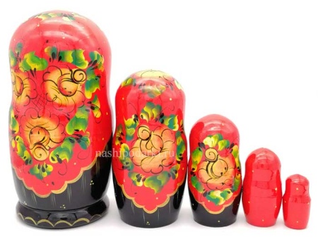 Матрешка Розы 5 мест 17см арт. 8624457