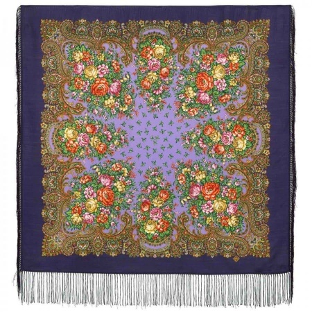 Павлопосадский платок «ДУШИСТЫЙ ЛУГ» 1830-15 