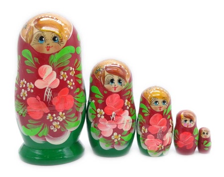 Матрешка недорогая 11 см. 5 мест арт. 5117521