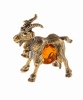 Фигурка из латуни Коза с колокольчиком 36х36 мм. арт. 518