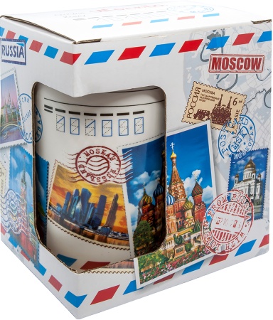 Кружка матовая "Москва. Марки" 350 мл арт 9877533