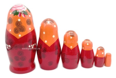 Матрешка семеновская 6 мест 13 см. арт. 5698651