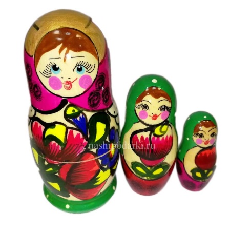 Матрешка полхмайдан 10см 3 места арт. 2345325  Матрешка полхмайдан 10см 3 места арт. 2345325