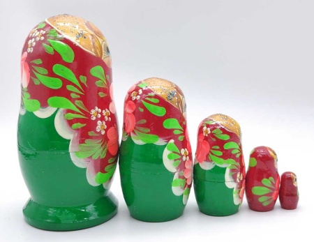 Матрешка недорогая 11 см. 5 мест арт. 5117521