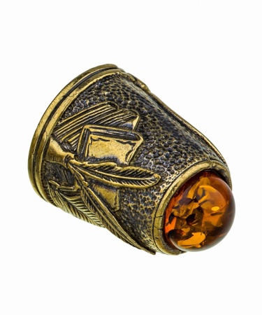 Наперсток Толстой Л.Н. с кабошоном 22х29 мм. арт. 866