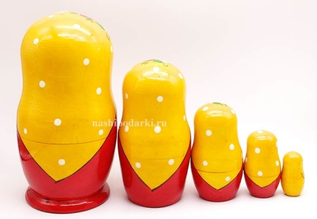 Матрешка цветы 5 мест 17см арт. 986127611