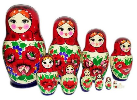 Матрешка вятская "сувенирная" 12 мест 25см арт. 921773