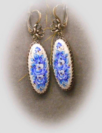 картинка Ростовская финифть Серьги арт. 1118410 