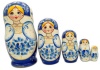 Матрешка "Гжель" 17см 5 мест арт. 875322