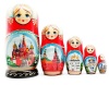 Матрешка "Москва" 5 мест 18см