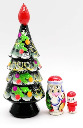 Елочка матрешка 3 места 16 см. арт. 91236 