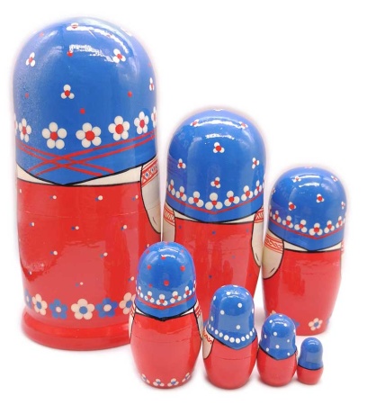 Матрешка Сергиево-посадская "Москва" 7 мест 18 см. арт. 1732298