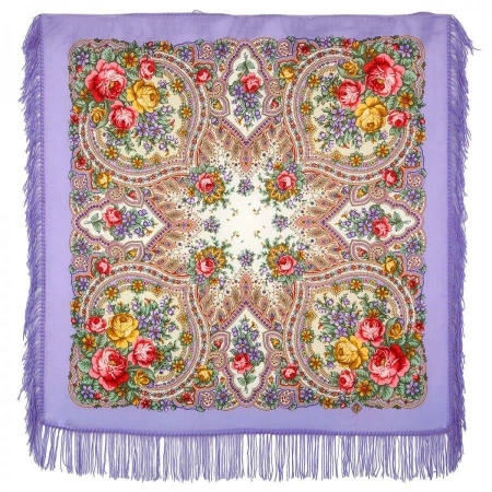 картинка Павлопосадский платок "Весенние зори" 89 см. 1706-1 магазин подарков