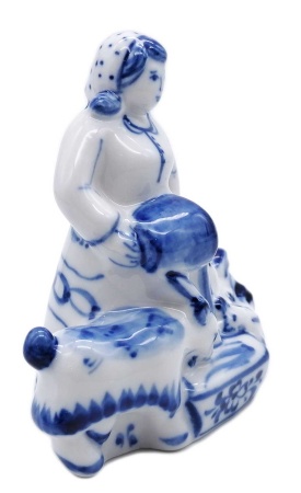 Фигурка Гжель "Хозяюшка" 11 см. арт.92828394