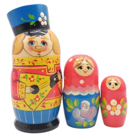 Матрешка "Мужик с балалайкой"  13 см. арт. 853443  Матрешка "Мужик с балалайкой"  13 см. арт. 853443