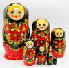 Матрешка под хохлому 7 мест 21 см. арт. 587591