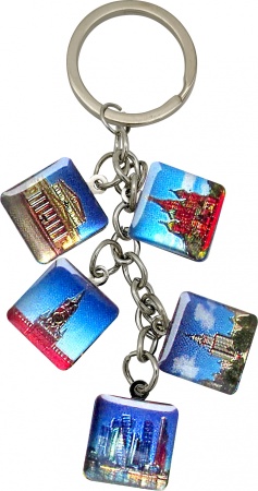 Брелок гроздь квадраты Москва арт. 7656355