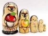 Матрешка "Ежик" 11 см. 5 мест арт. 8572811