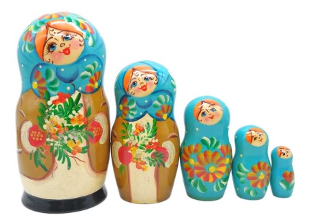 Матрешка в шубке 12 см. 5  мест арт. 867333