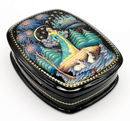 Шкатулка Холуй "Снегурочка"  10х8 см. арт. 83689