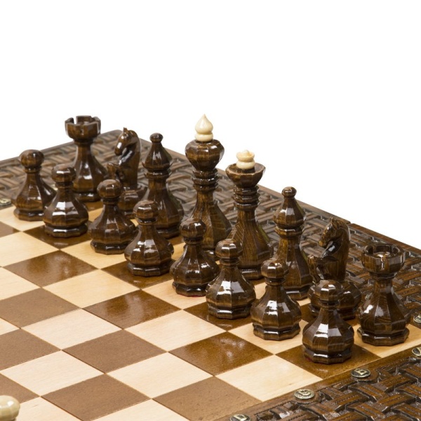 Шахматы + нарды резные"Армянский Орнамент" 60, Haleyan  Артикул: kh137-6 