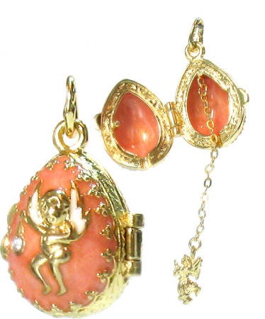 Кулон "Ангел " розовый открывающийся арт. 121400405-2